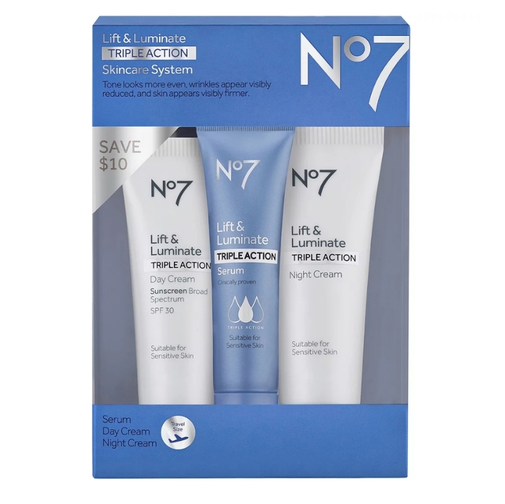 No7 Lift and Luminate Triple Action 3Pc Travel Set